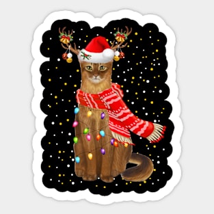 Somali Cat Christmas Sticker